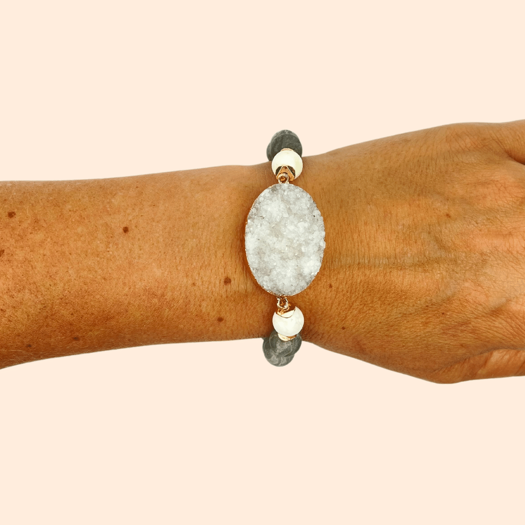 Drusen Jaspisperlen Armband